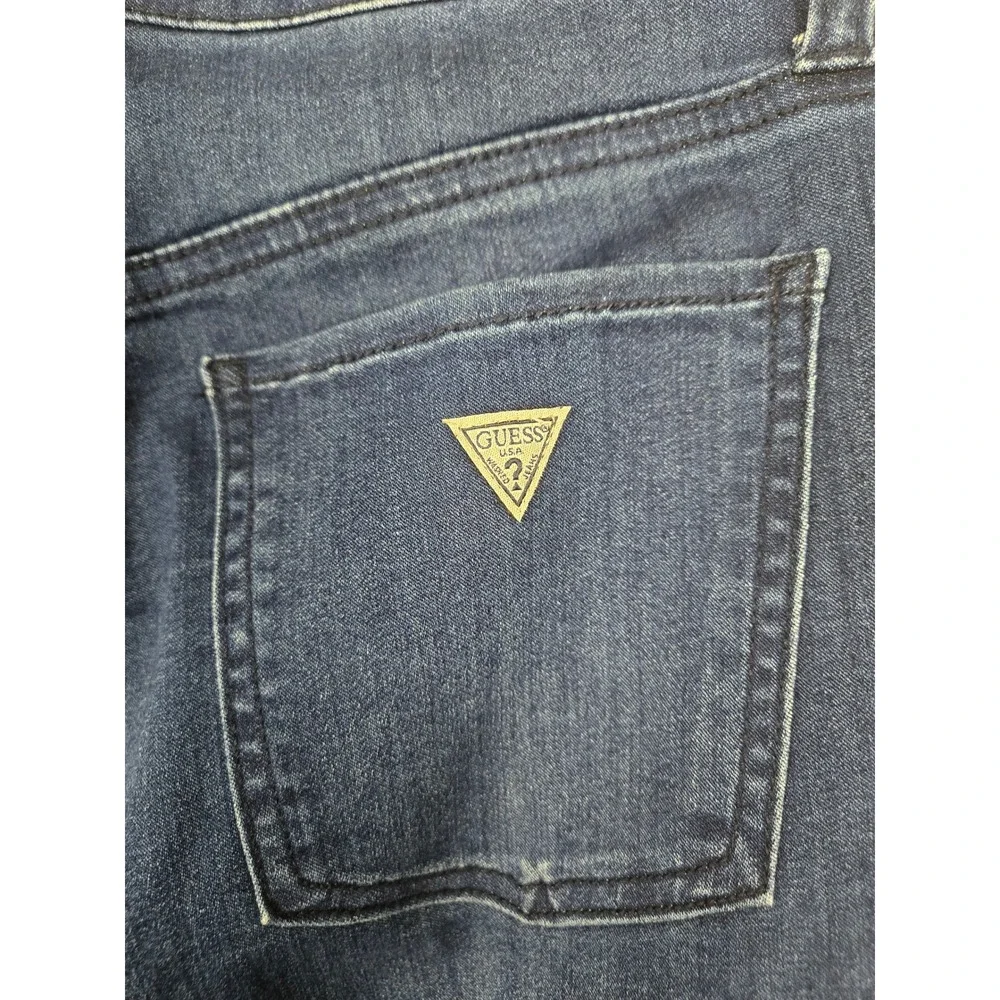 Guess Los Angeles Women High Rise Flare Jeans Dark Wash Blue Size 26 Q3OA51R4FL0